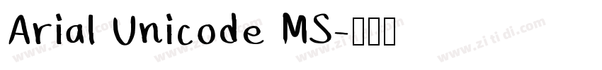 Arial Unicode MS字体转换